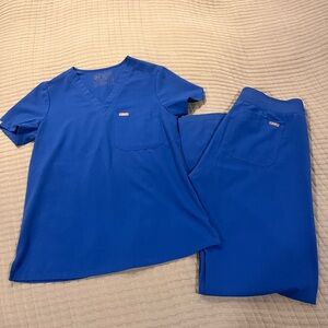 Figs Blue Scrub Set